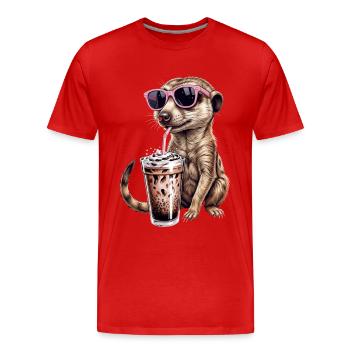 Terriens - T-shirt bio Premium Homme - rouge - Devant - Damien (186cm)
