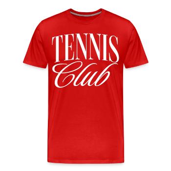Tennis Club - T-shirt bio Premium Homme - rouge - Devant - Damien (186cm)