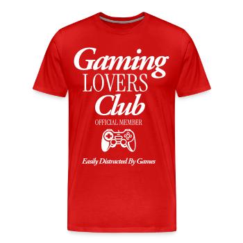 Club des amateurs de jeux vidéo - T-shirt bio Premium Homme - rouge - Devant - Damien (186cm)