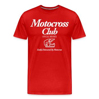 Motocross - T-shirt bio Premium Homme - rouge - Devant - Damien (186cm)
