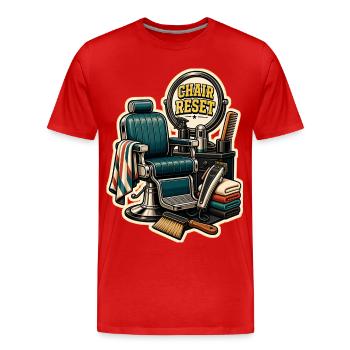 RÉINITIALISATION DE LA CHAISE - T-shirt bio Premium Homme - rouge - Devant - Damien (186cm)