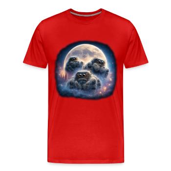 Pull cadeau pour accessoires porte-araignée sauteuse - T-shirt bio Premium Homme - rouge - Devant - Damien (186cm)