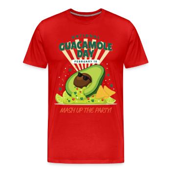 Journée nationale du guacamole - T-shirt bio Premium Homme - rouge - Devant - Damien (186cm)