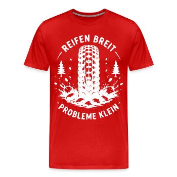 Mikrofonwald Splash-Logo - Männer Premium Bio T-Shirt - Rot - Vorne - Damien (186cm)