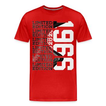60 ANS ÉDITION LIMITÉE 1966 60E ANNIVERSAIRE - T-shirt bio Premium Homme - rouge - Devant - Damien (186cm)