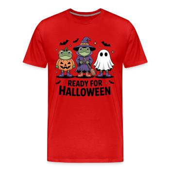 Halloween - Men's Premium Organic T-Shirt - red - Front - Damien (186cm)