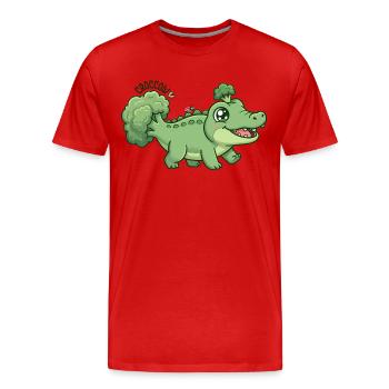 Crocoli brocoli mignon, crocoli - T-shirt bio Premium Homme - rouge - Devant - Damien (186cm)