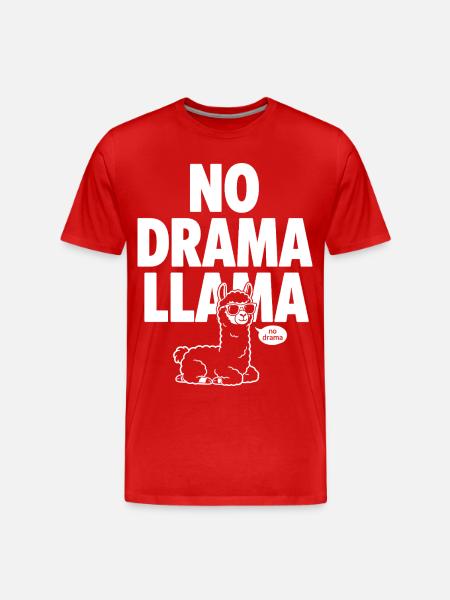 Llama sans drame – Llama cool - T-shirt bio Premium Homme - rouge