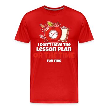Meme de leçon de presse - T-shirt bio Premium Homme - rouge - Devant - Damien (186cm)
