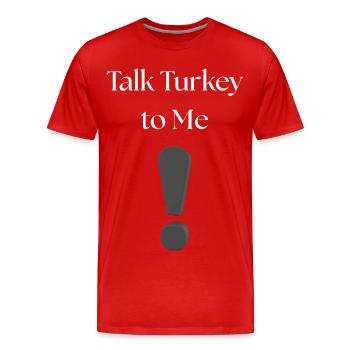 Parle-moi - T-shirt bio Premium Homme - rouge - Devant - Damien (186cm)