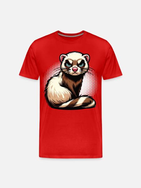 Frettchen Frettchenhalter Frettchenbesitzer - Männer Premium Bio T-Shirt - Rot