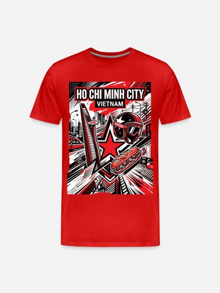 Ho Chi Minh-Ville, Vietnam - T-shirt bio Premium Homme - rouge