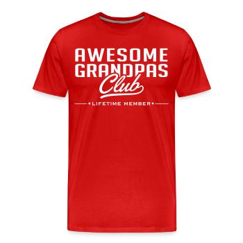 Bester Opa Club - Männer Premium Bio T-Shirt - Rot - Vorne - Damien (186cm)