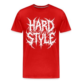 Hardstyle Underground - Men's Premium Organic T-Shirt - red - Front - Damien (186cm)