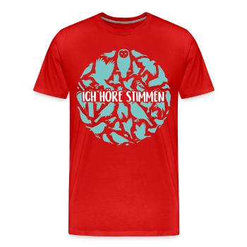Birdwatching - Männer Premium Bio T-Shirt - Rot - Vorne - Damien (186cm)