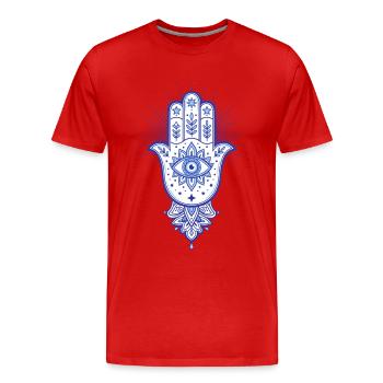Spiritualität Heilige Geometrie Lotusblume Zen - Männer Premium Bio T-Shirt - Rot - Vorne - Damien (186cm)