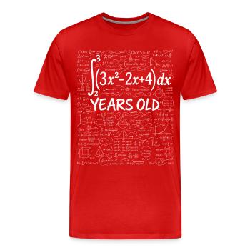 18. Geburtstag Analysis Mathe-Nerd Lustig - Männer Premium Bio T-Shirt - Rot - Vorne - Damien (186cm)