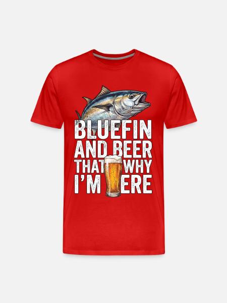 Bluefin Beer Fishing - Männer Premium Bio T-Shirt - Rot