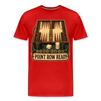 POINT ROW READY - Männer Premium Bio T-Shirt - Rot - Vorne - Damien (186cm)