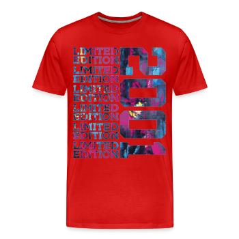 COOL 25 ANS ÉDITION LIMITÉE 2001 25E ANNIVERSAIRE - T-shirt bio Premium Homme - rouge - Devant - Damien (186cm)