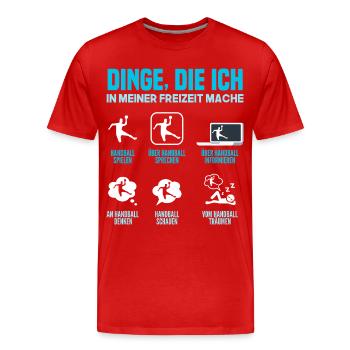 Handball Handballer Handball Trainer Fan Geschenk - Männer Premium Bio T-Shirt - Rot - Vorne - Damien (186cm)
