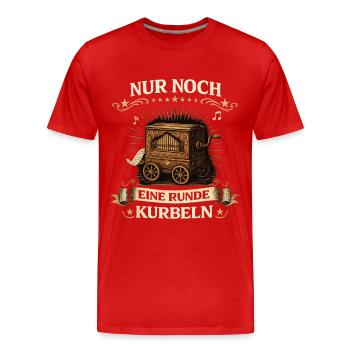 Vintage Drehorgel | Klassisches Musik Motiv - Männer Premium Bio T-Shirt - Rot - Vorne - Damien (186cm)