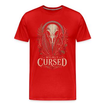 Raven Raven Maudit Légèrement - T-shirt bio Premium Homme - rouge - Devant - Damien (186cm)