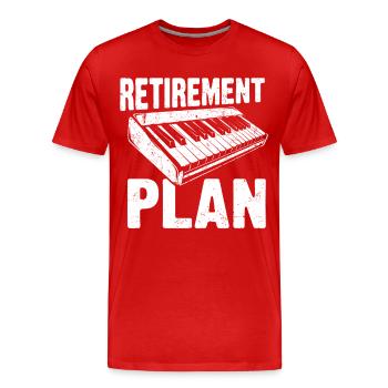 Plan de retraite Piano Clavier - T-shirt bio Premium Homme - rouge - Devant - Damien (186cm)