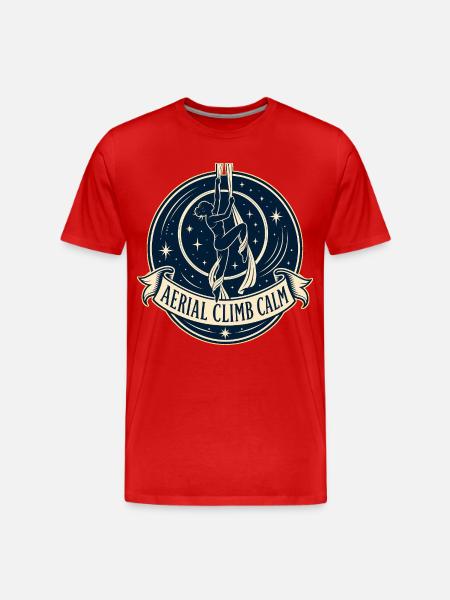 AERIAL CLIMB CALM - Männer Premium Bio T-Shirt - Rot