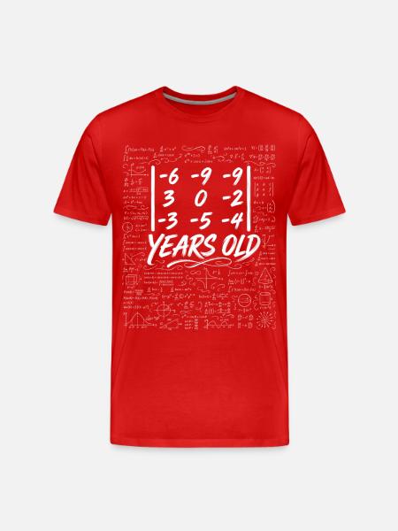 33. Jubiläum. Determinantenmatrix-Mathematik-Nerd lustig - Männer Premium Bio T-Shirt - Rot