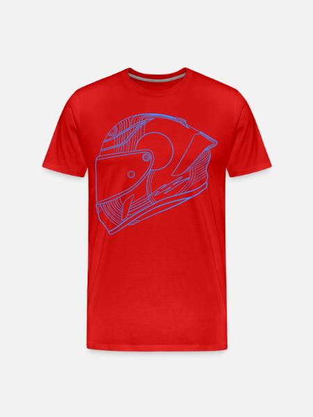 Helm - Männer Premium Bio T-Shirt - Rot