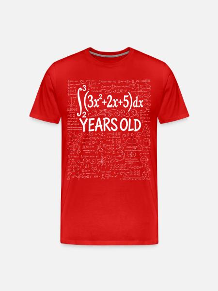 29th Birthday Calculus Math Geek Funny - Men's Premium Organic T-Shirt - red