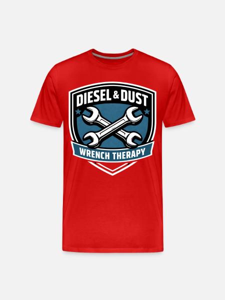 Diesel & Dust Wrench Therapy Schrauber Motiv - Männer Premium Bio T-Shirt - Rot