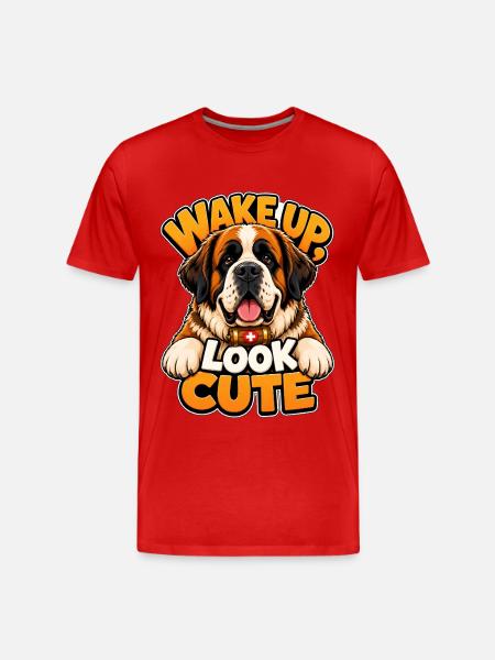 Saint Bernard - Men's Premium Organic T-Shirt - red