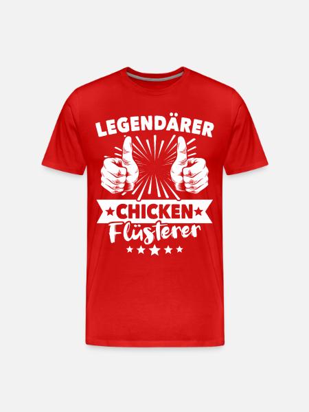 Chicken Legende - Männer Premium Bio T-Shirt - Rot