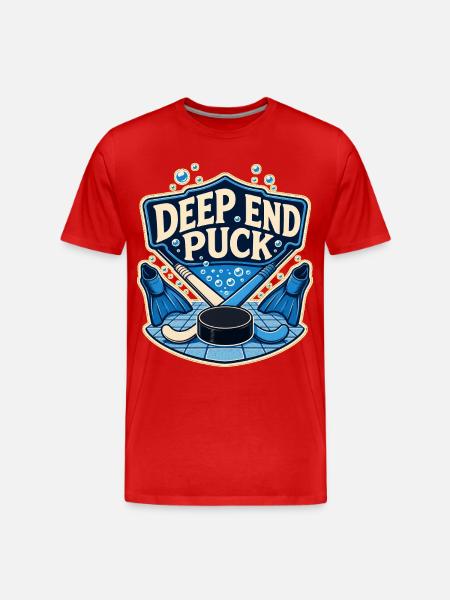 DEEP END PUCK - Männer Premium Bio T-Shirt - Rot