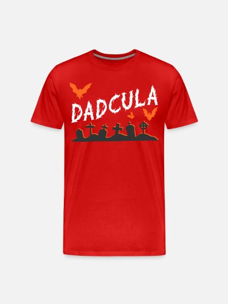 Dadcula Graveyard Gothic - Men's Premium Organic T-Shirt - red