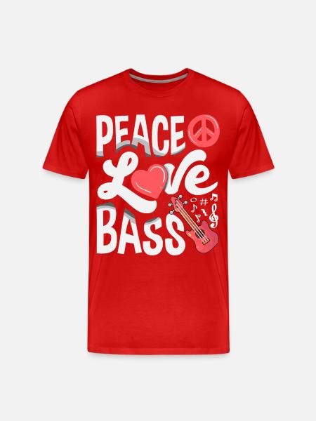 Funny Musician - Men's Premium Organic T-Shirt - red