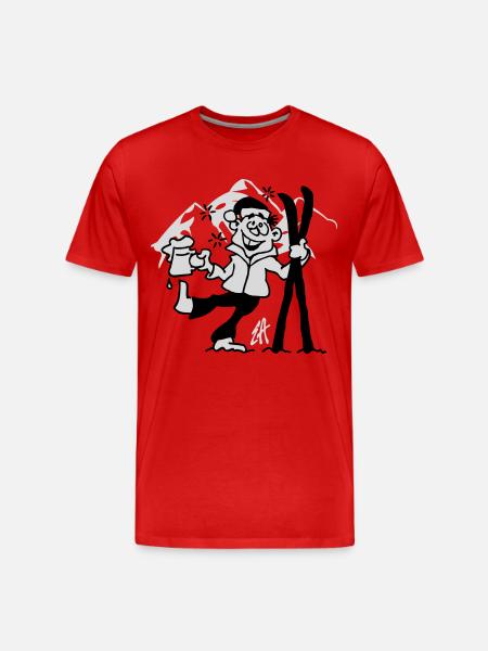 Apres-ski - Men's Premium Organic T-Shirt - red