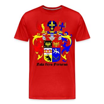 ostfriesland wappen - Männer Premium Bio T-Shirt - Rot - Vorne - Damien (186cm)
