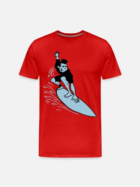 Surf - T-shirt bio Premium Homme - rouge