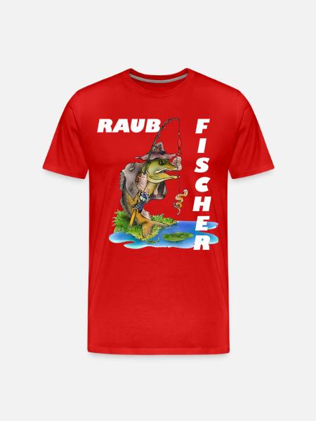 Raubfischer - Männer Premium Bio T-Shirt - Rot