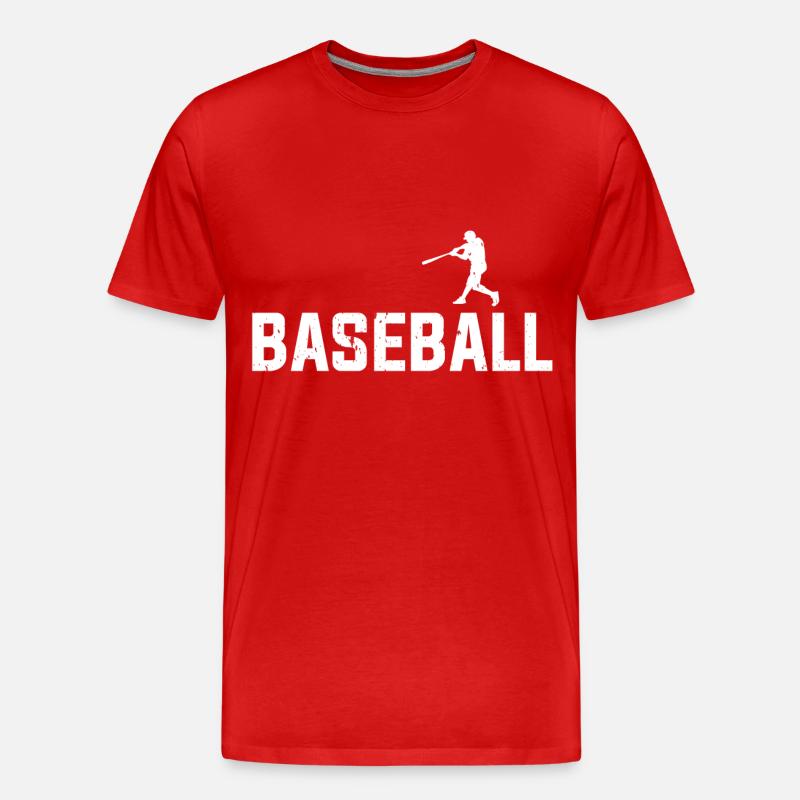 Baseball - Männer Premium Bio T-Shirt - Rot