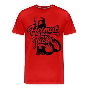 L’amour de la patrie bavaroise - T-shirt bio Premium Homme - rouge - Devant - Damien (186cm)
