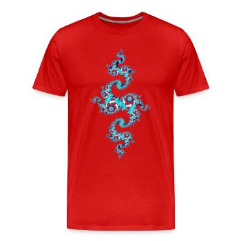 Julia Fraktal - T-shirt bio Premium Homme - rouge - Devant - Damien (186cm)