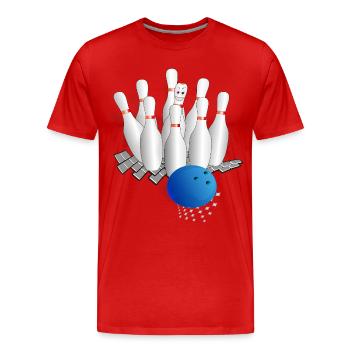 kegel - Männer Premium Bio T-Shirt - Rot - Vorne - Damien (186cm)