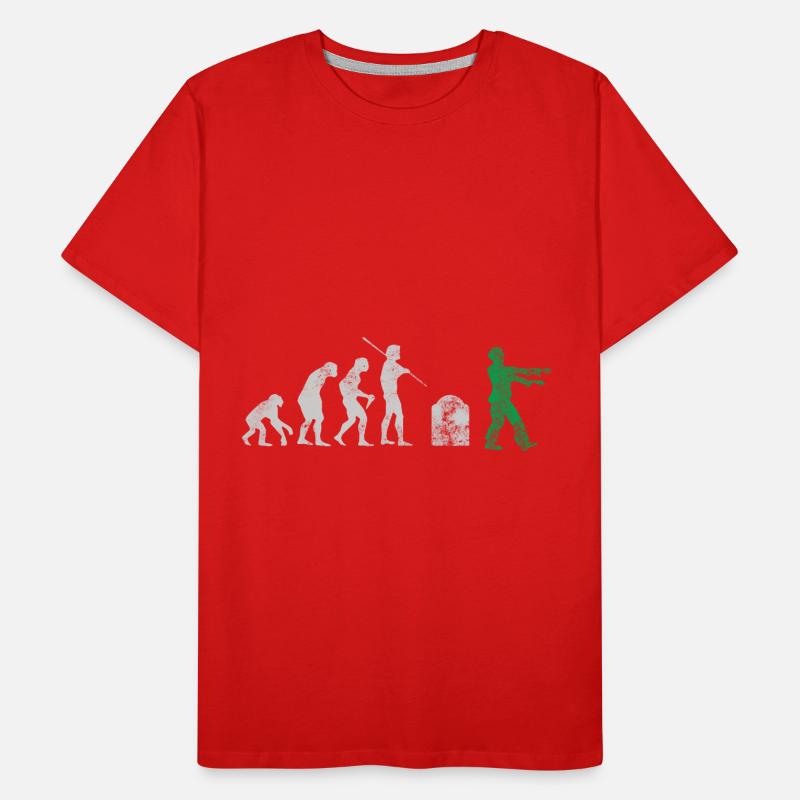 Evolution Zombies Halloween T-shirt bio Premium Homme