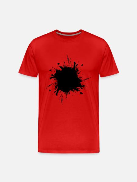Pletmaling sprøjt snavs beskidt - Herre Premium T-shirt økologisk - rød