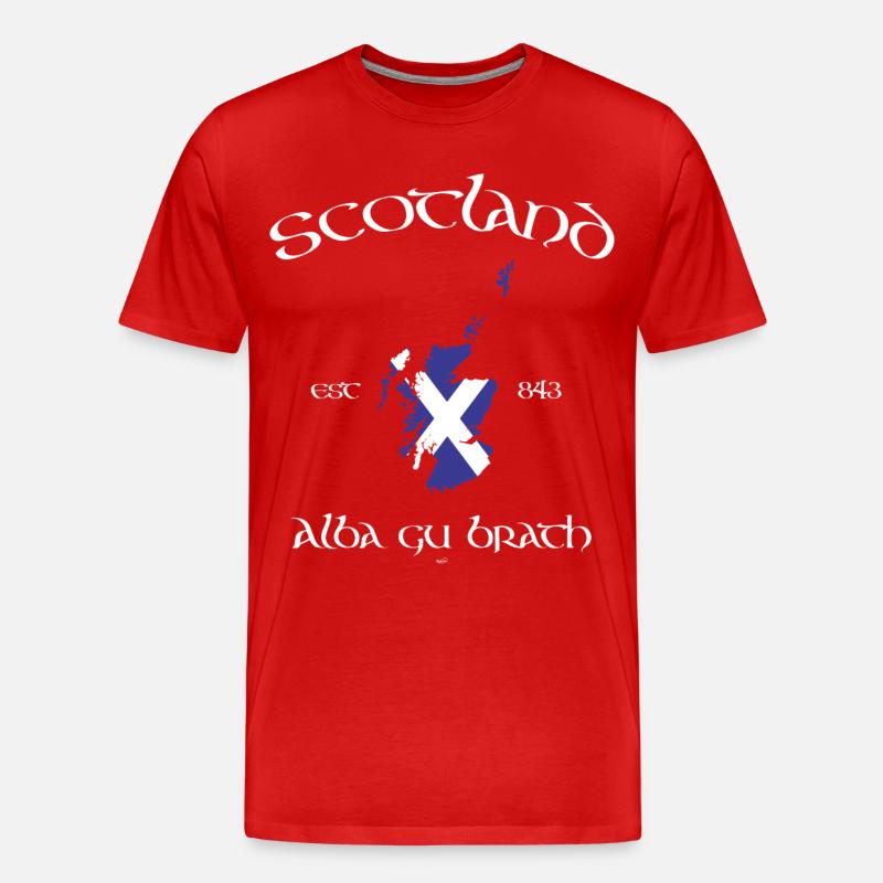 Scotland Map Flag - Männer Premium Bio T-Shirt - Rot