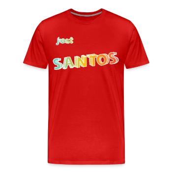 Le nom de Santo - T-shirt bio Premium Homme - rouge - Devant - Damien (186cm)